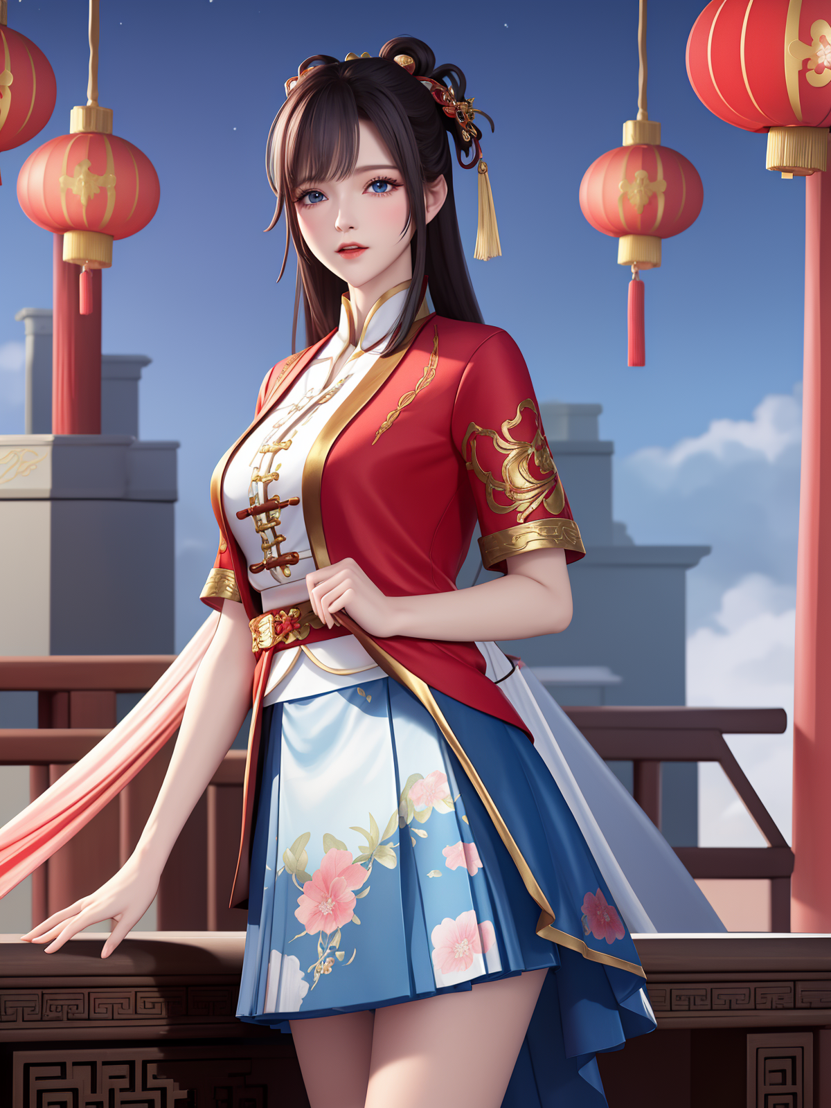 00073-1098414617-_lora_WZRYxishiLLZW_20230731211344_0.75_,1girl, mature female, cityscape, night, looking at viewer, long hair, skirt,chinese clo.png